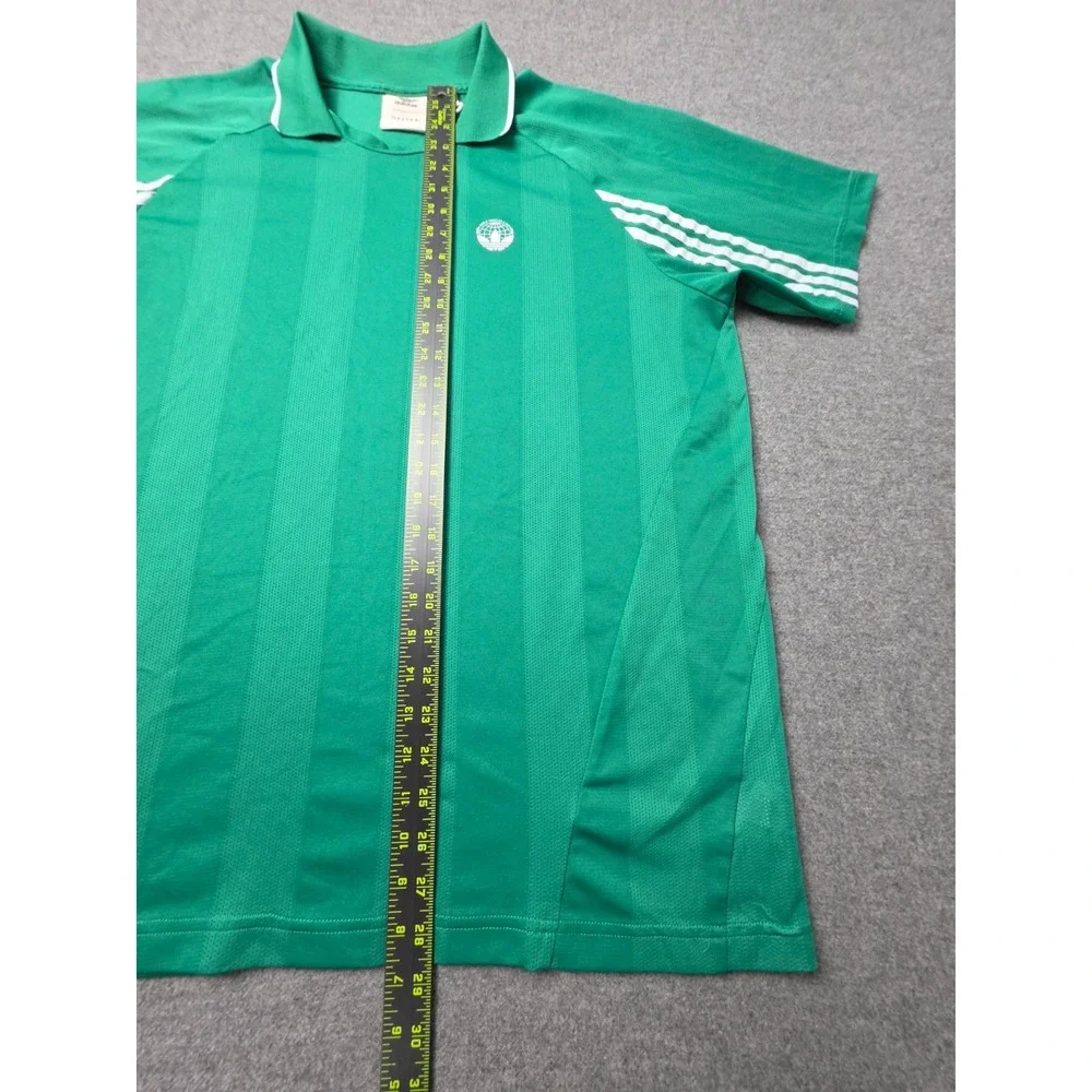 Adidas x Oyster Holdings Polo Shirt Mens XL Green 3-Stripes Performance Collared